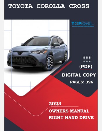 toyota corolla cross 2023 owners manual